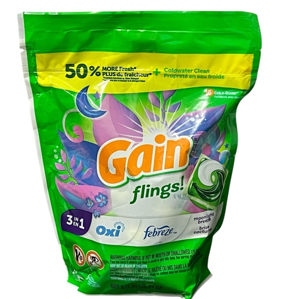 Flings Laundry Detergent Pacs - Green 31 count